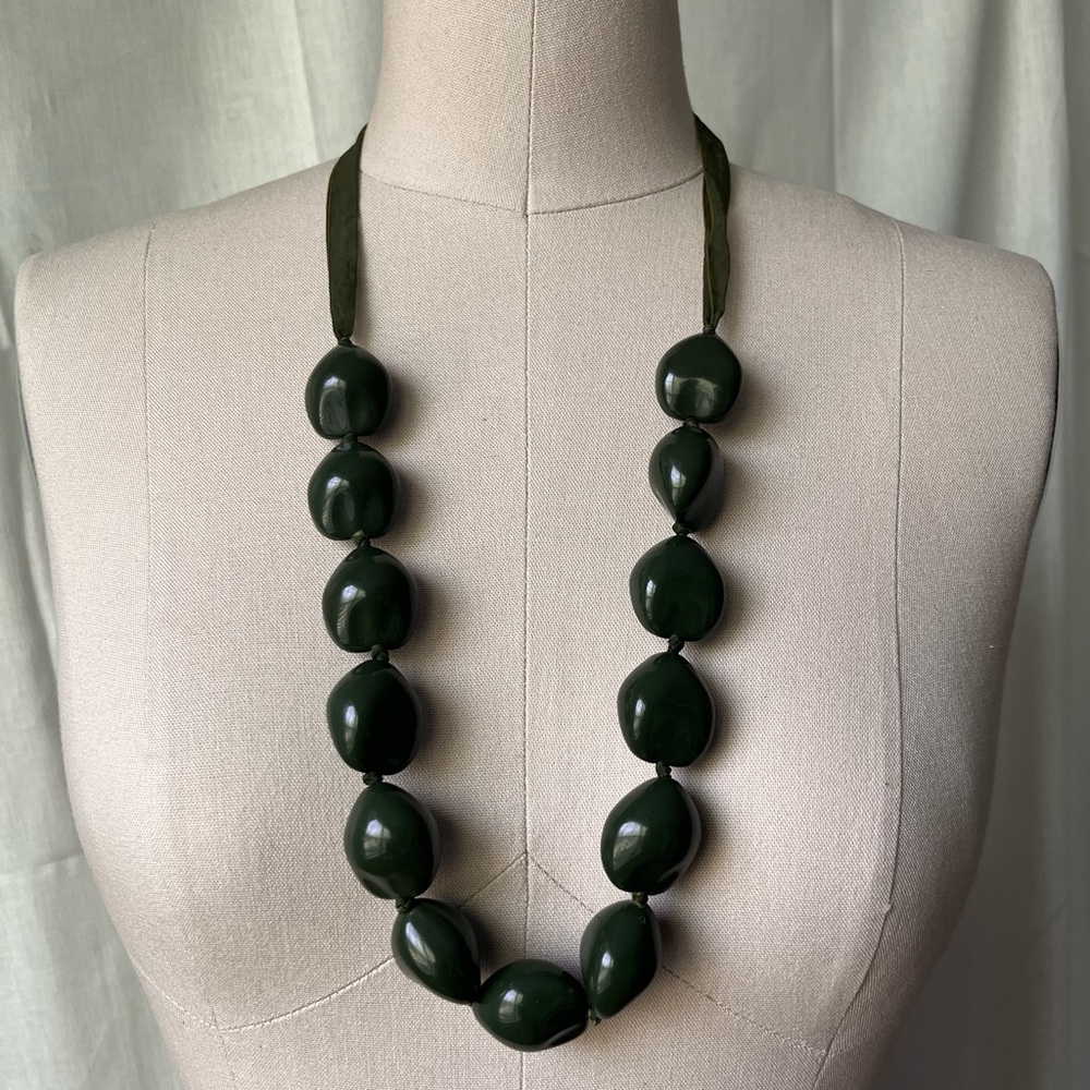Dark Green Chunky Necklace